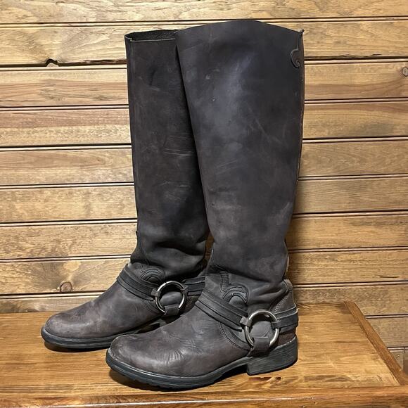 Steve Madden Judgement Leather Riding Boots Women’s Size 8.5 Biker - Picture 1 of 16